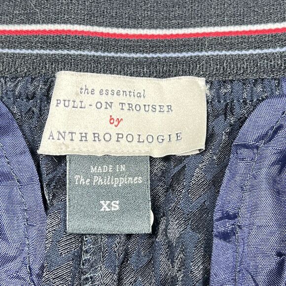 Anthropologie Pull On Trouser Women’s Size X-Small Navy Blue The Essential - Picture 8 of 10